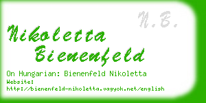 nikoletta bienenfeld business card